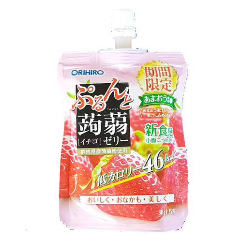 오리히로 일본 푸룬토 곤약젤리 딸기맛 130g (유통기한:2018/02/23)